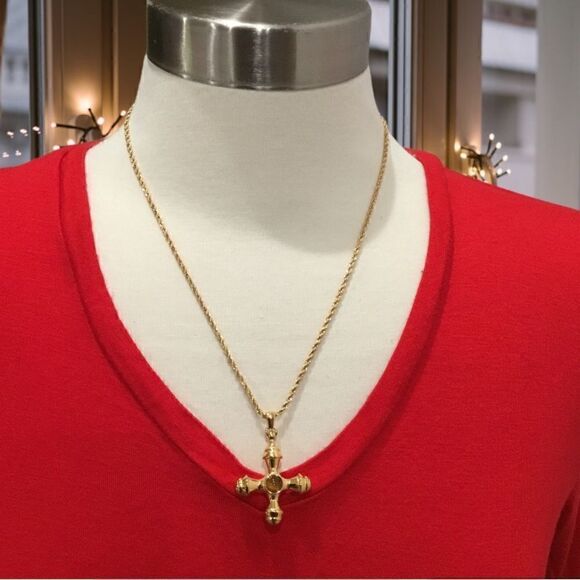 18K GOLD TIGER EYE STONE STATEMENT NECKLACE FASHION CHAIN - Picture 4 of 7